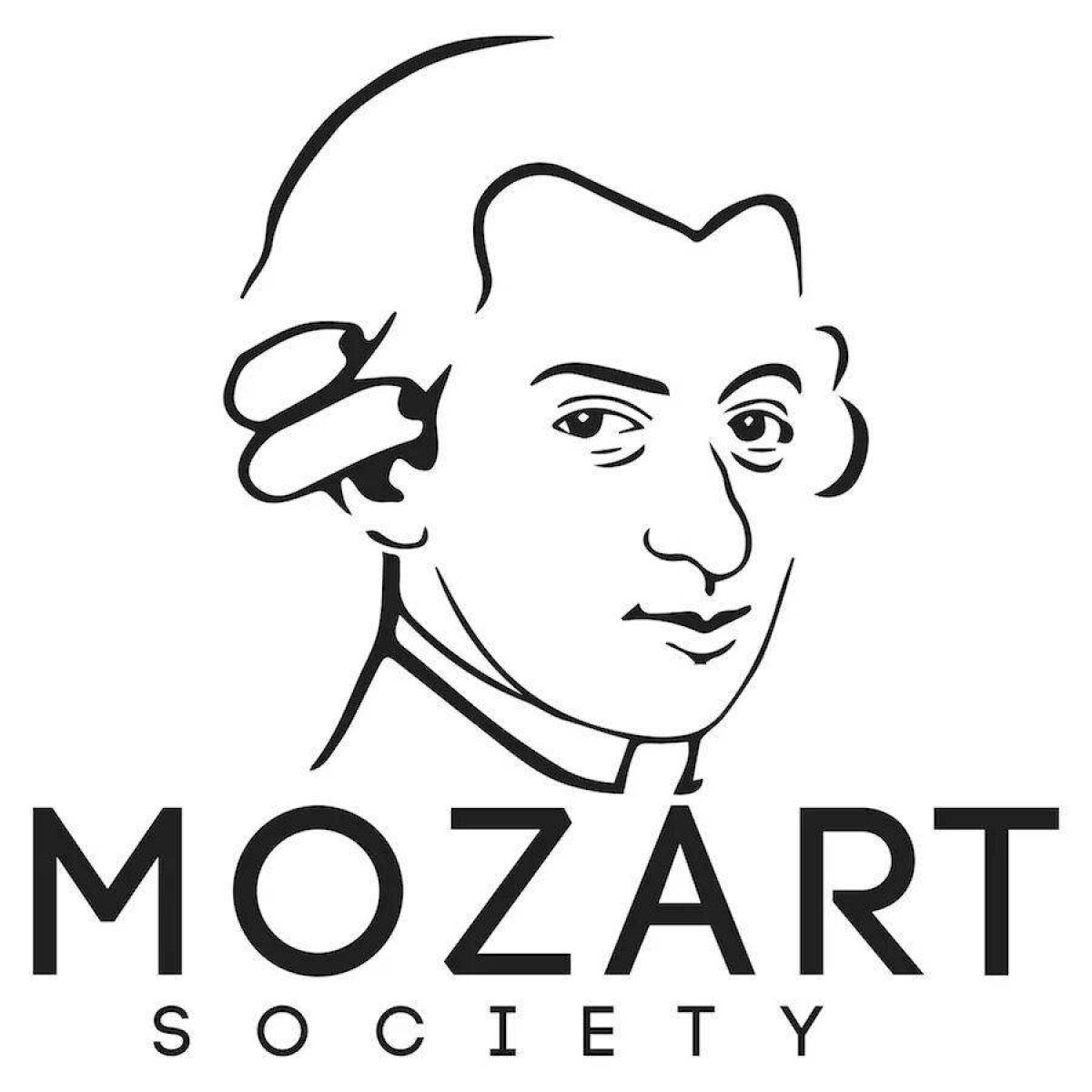 Яркая раскраска моцарт