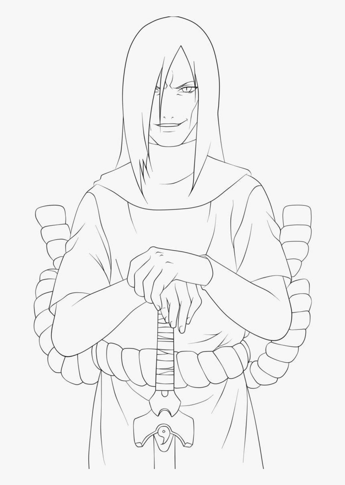 Orochimaru's colorful coloring page