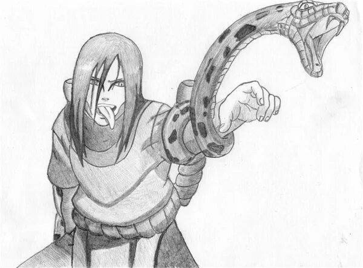 Динамическая раскраска орочимару