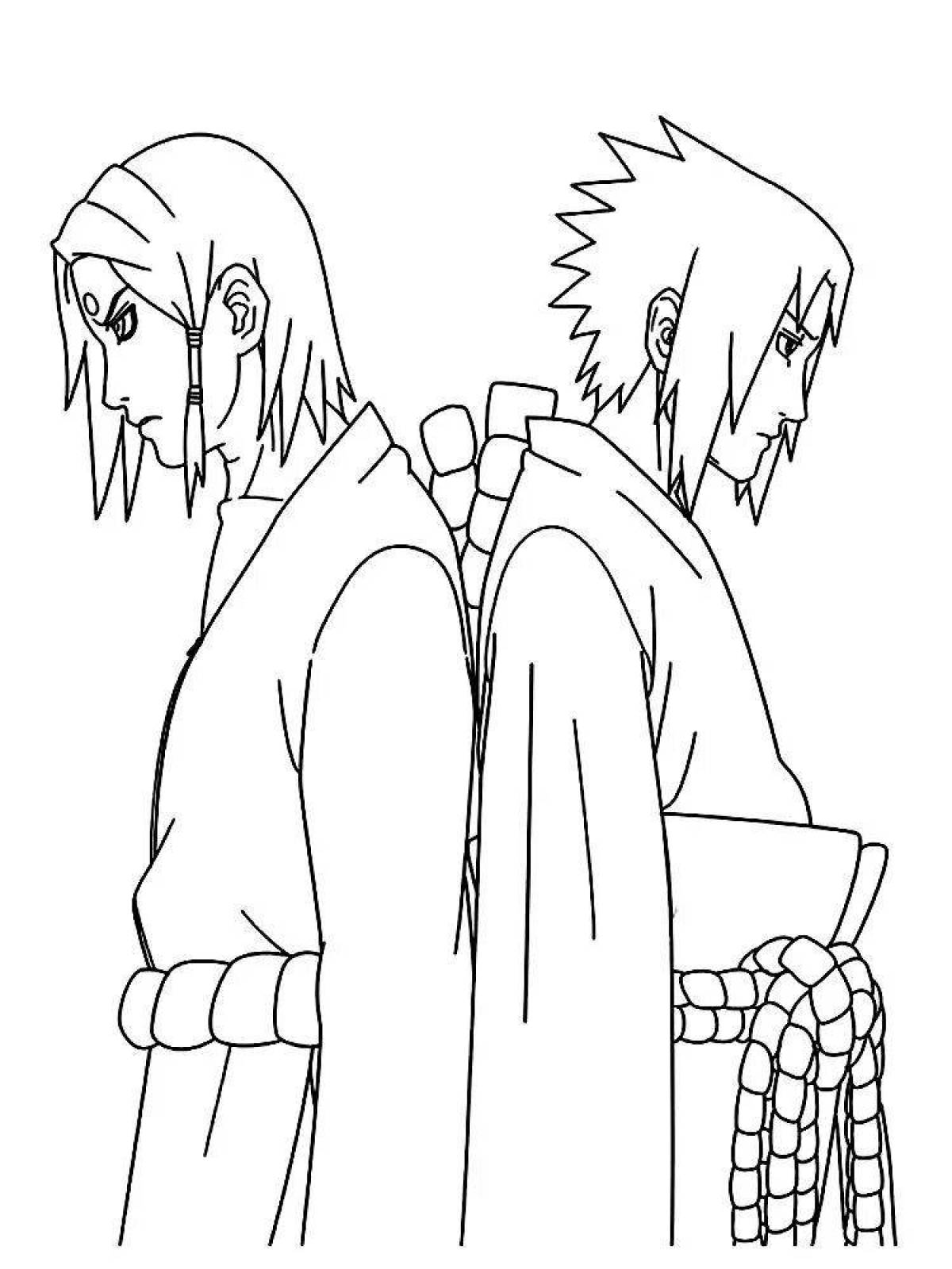 Coloring book amazing orochimaru