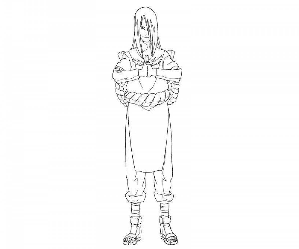 Сказочная страница раскраски орочимару