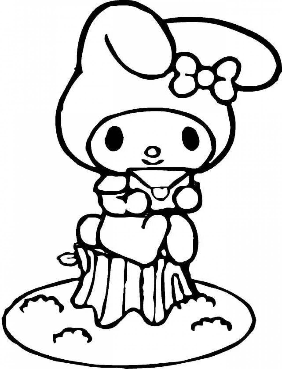 Serene coloring page melody
