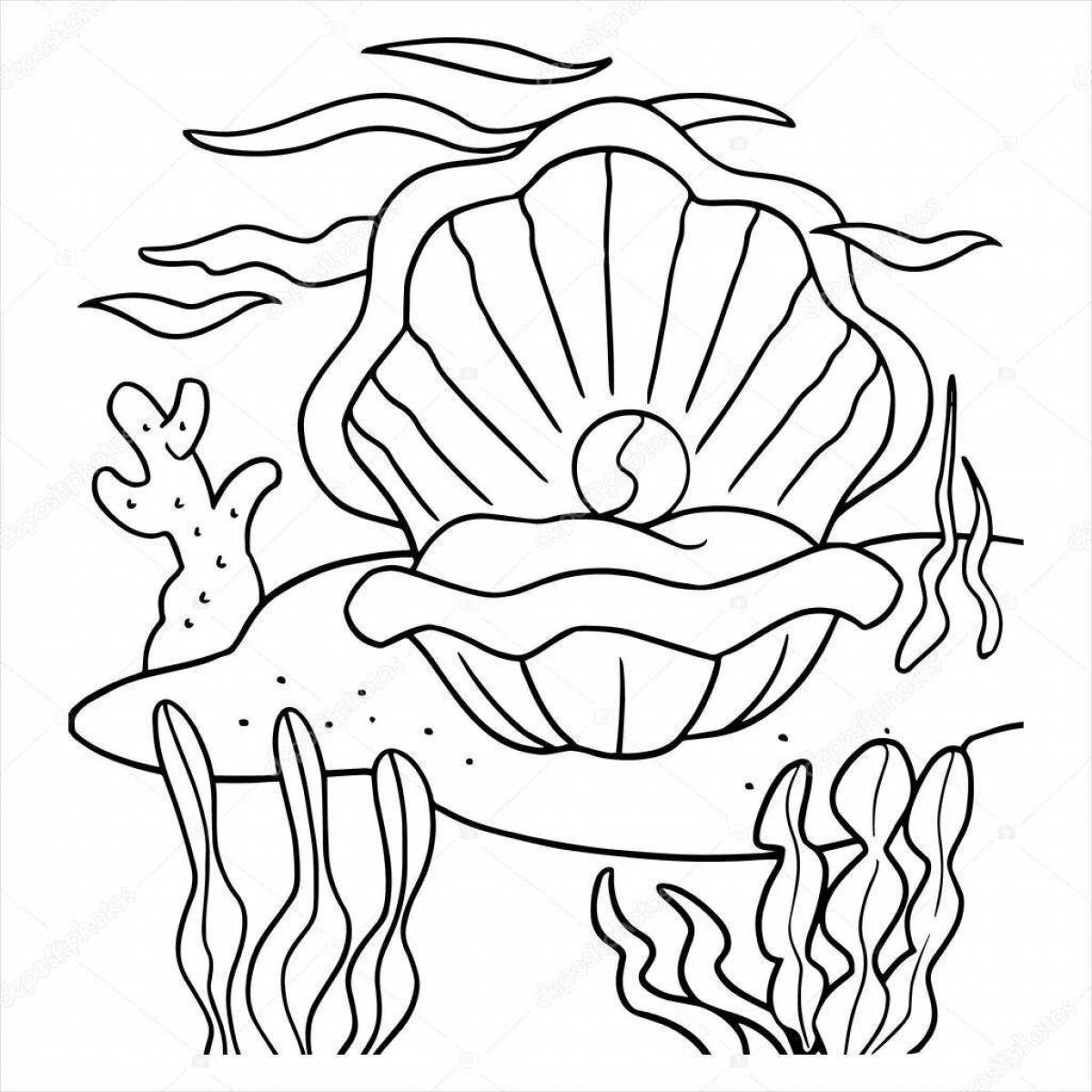 Exquisite pearl coloring page