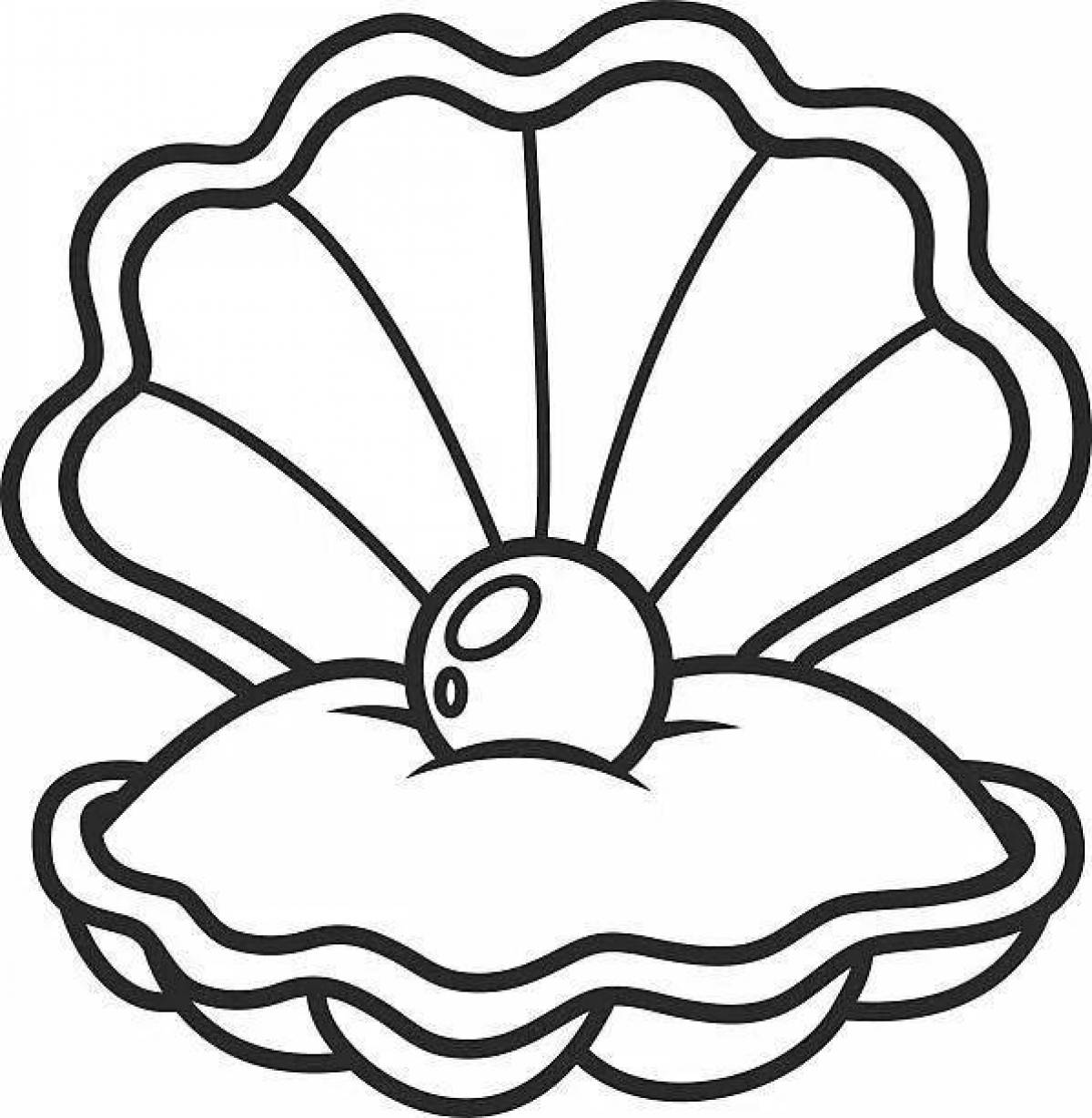 Exotic pearl coloring page