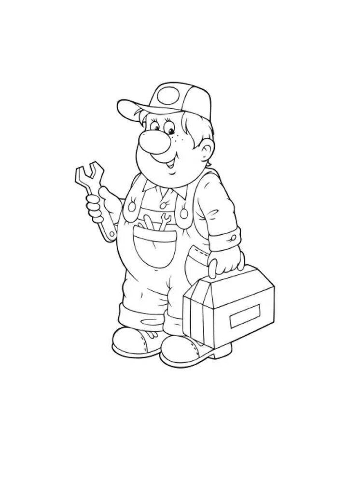 Раскраска Раскраска «динамическая механика»