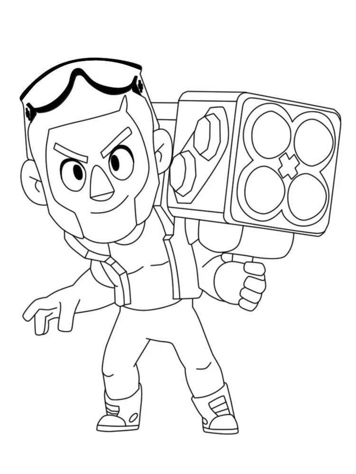Brock's colorful coloring page