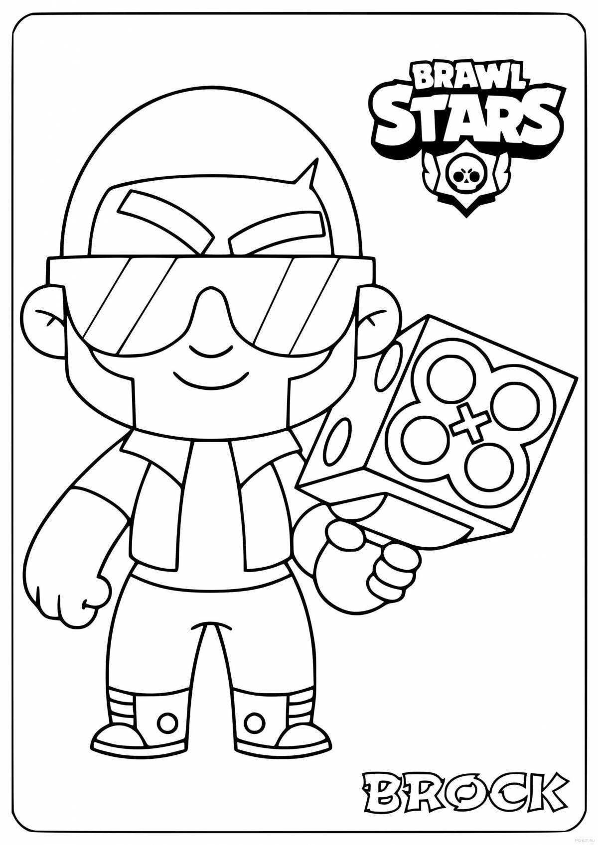 Coloring book brock exploding with color