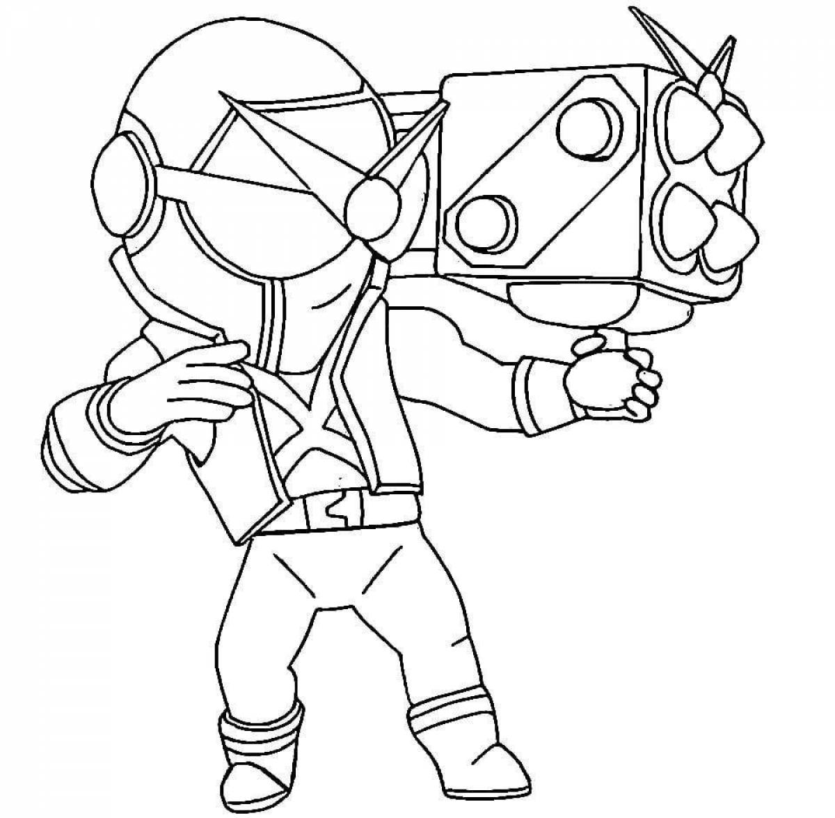 Color-vibrant brock coloring page