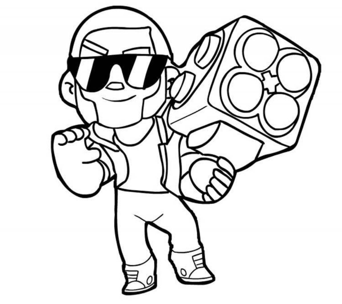 Color-lively brock coloring page