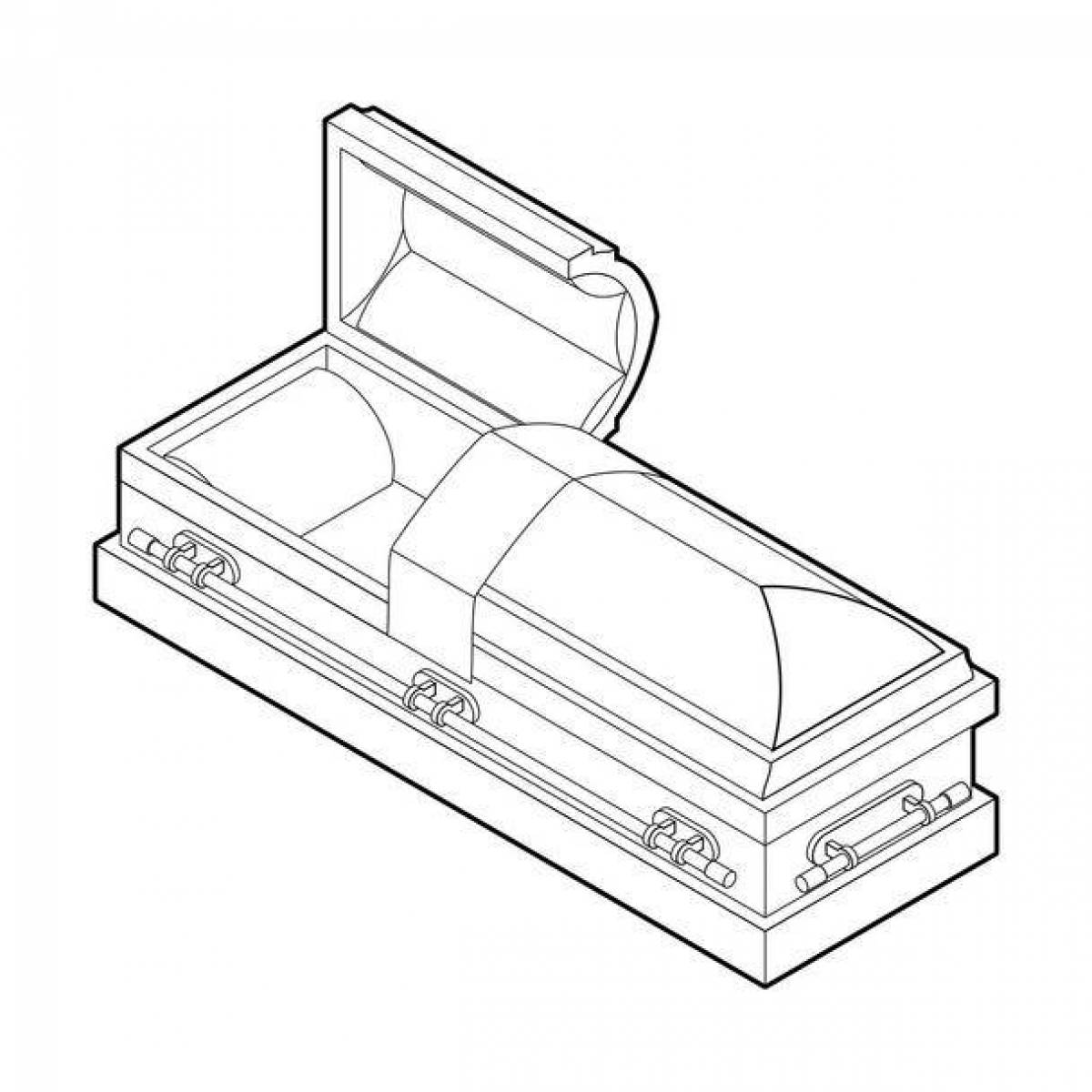 Coloring page mysterious coffin