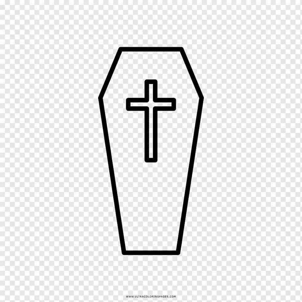 Coffin alluring coloring page