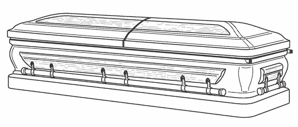 Coloring elegant coffin