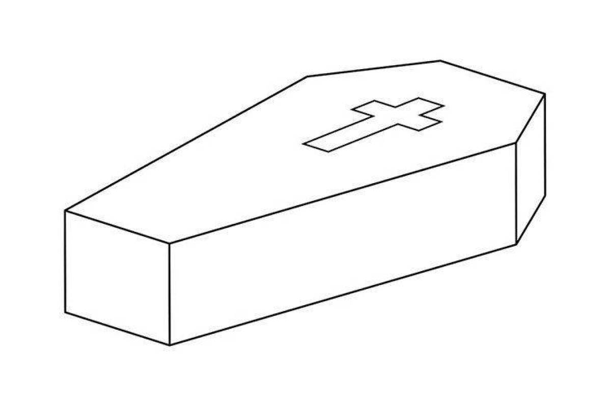 Coffin coloring page