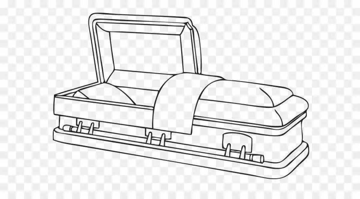 Colouring awesome coffin