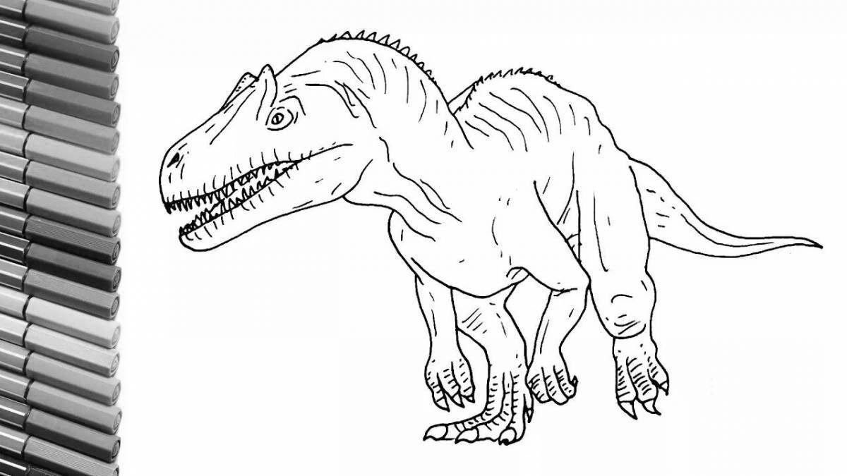Majestic carcharodontosaurus coloring page