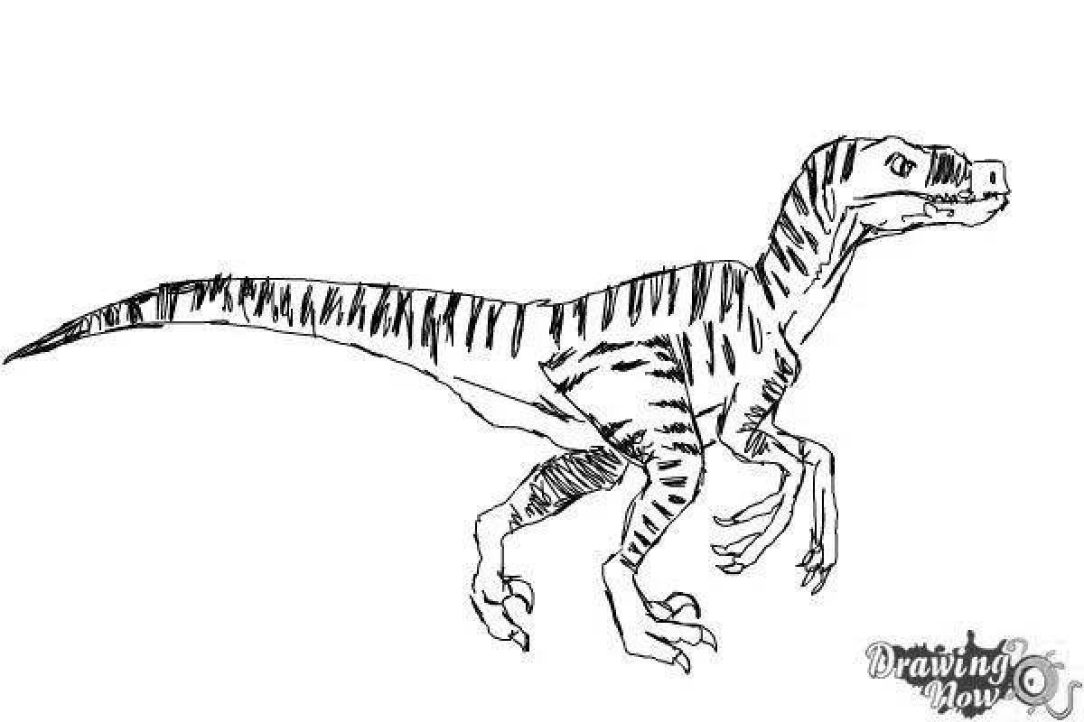 Раскраска смелый кархародонтозавр
