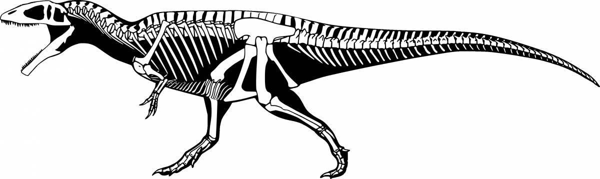 Раскраска сияющий кархародонтозавр