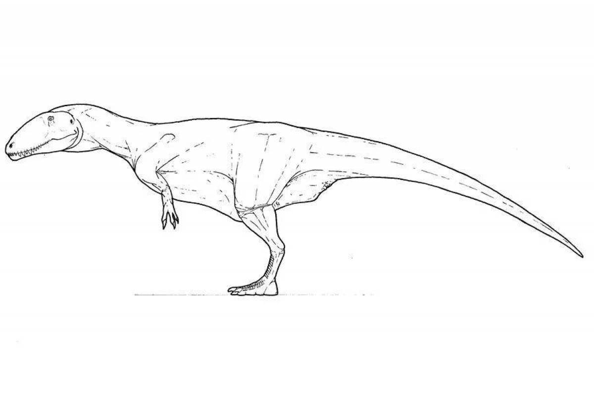 Dazzling Carcharodontosaurus coloring page