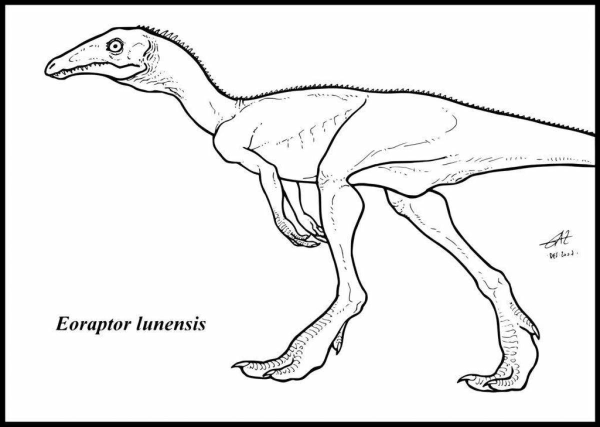 Раскраска большой кархародонтозавр