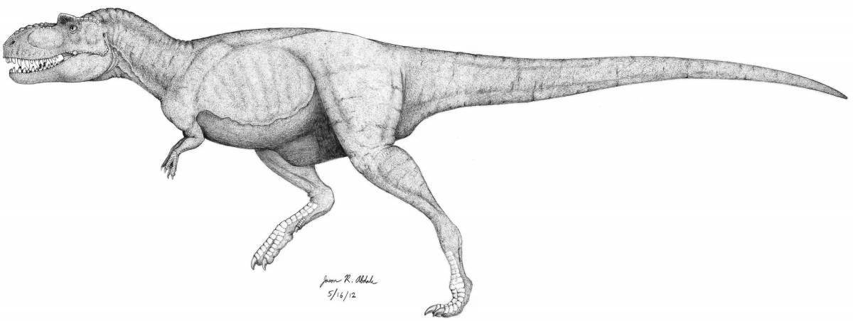 Красивая страница раскраски кархародонтозавр