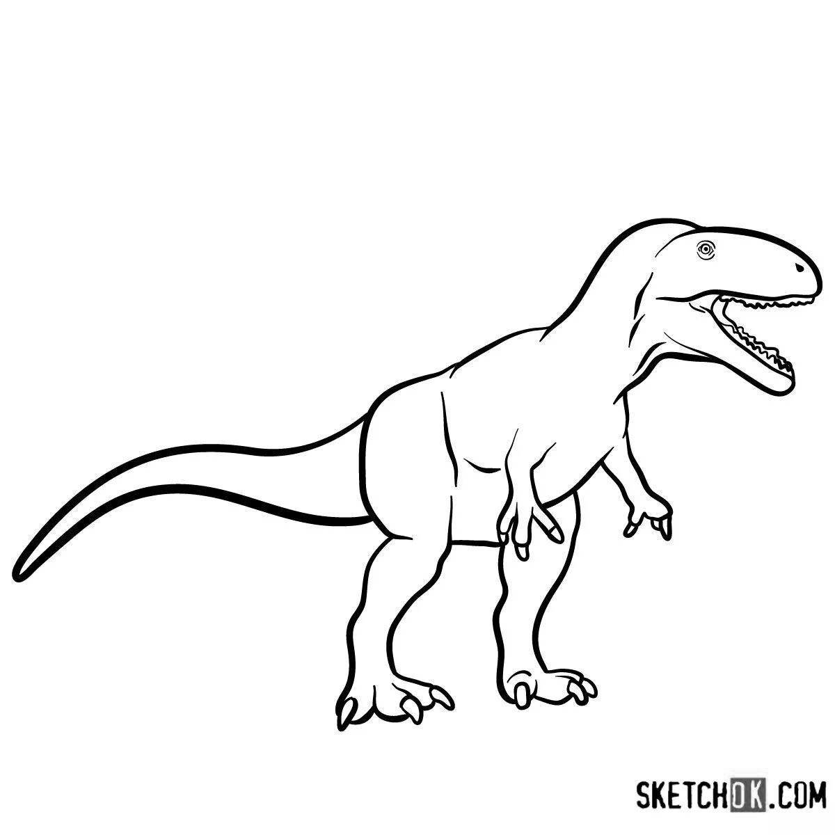 Интригующая раскраска кархародонтозавр