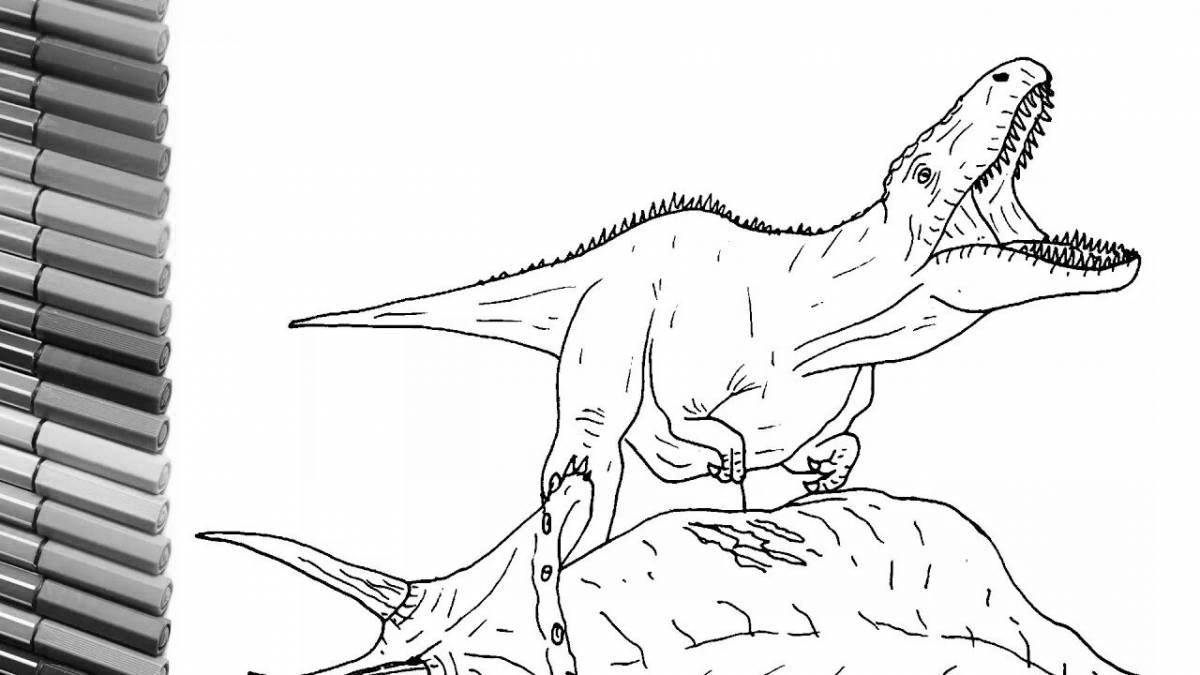 Coloring a fascinating carcharodontosaurus