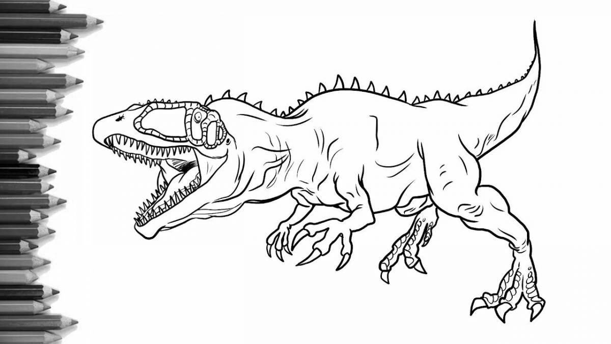 Замечательный кархародонтозавр раскраска