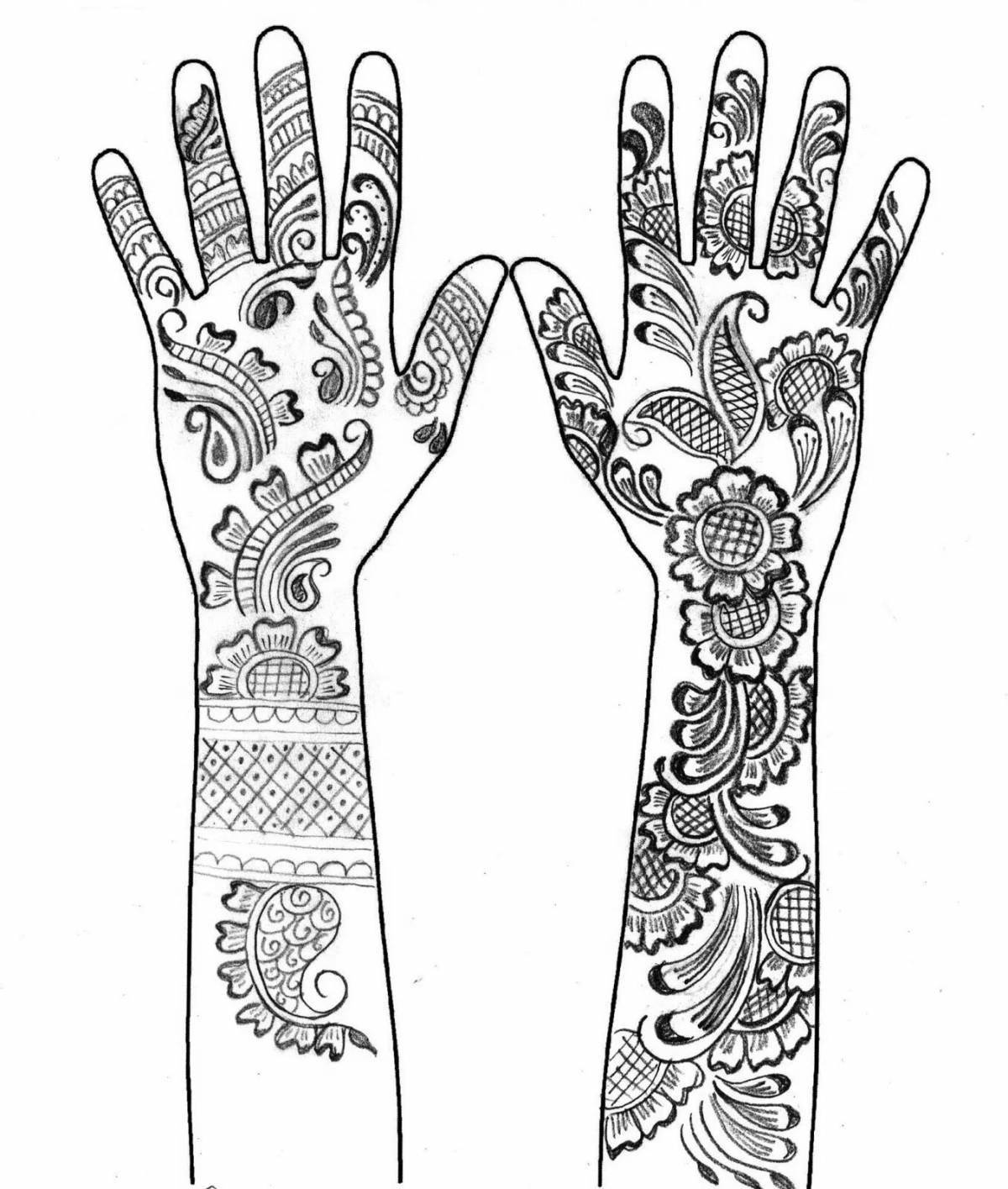 Fun coloring mehendi