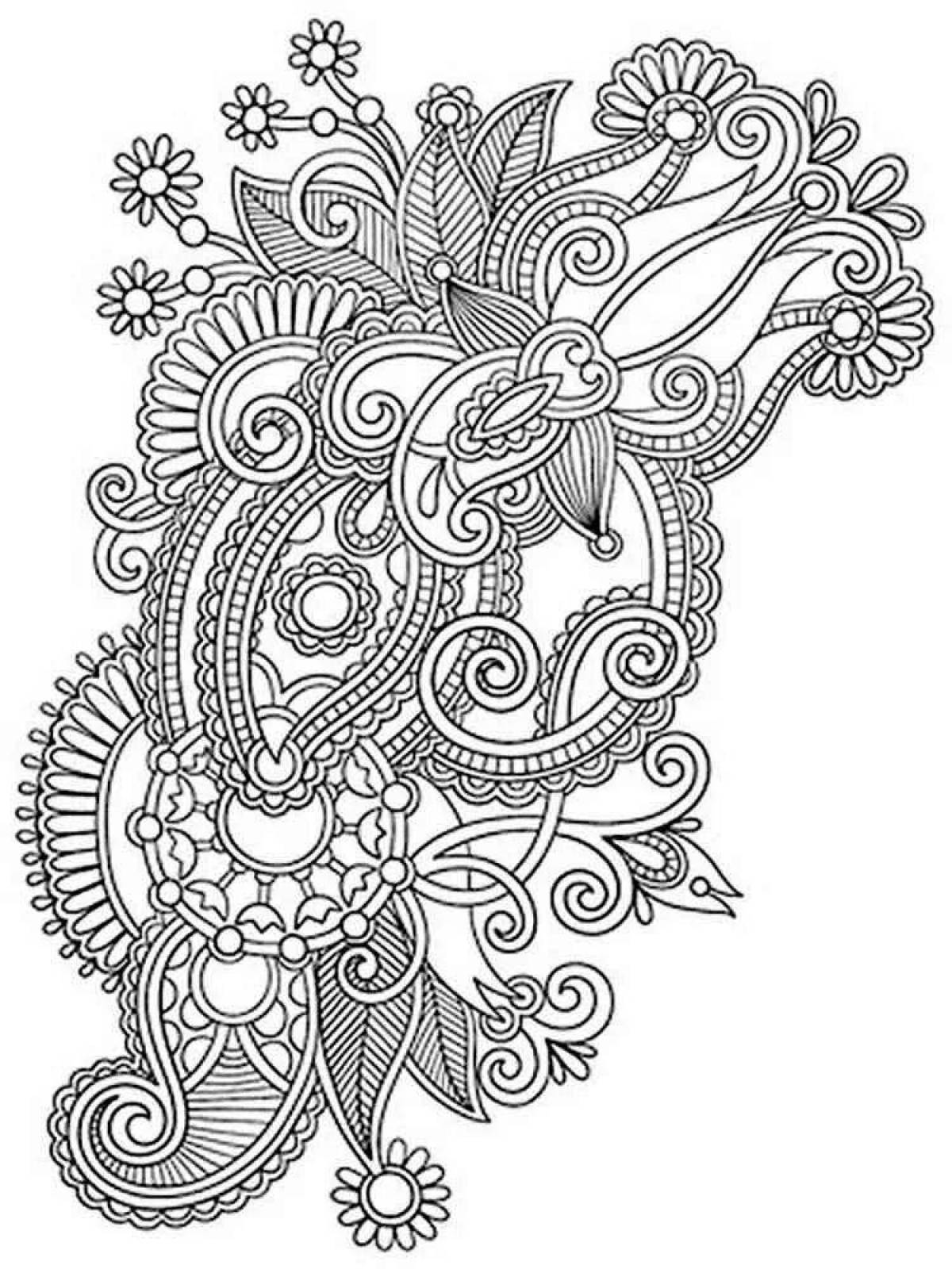 Mehendi art coloring