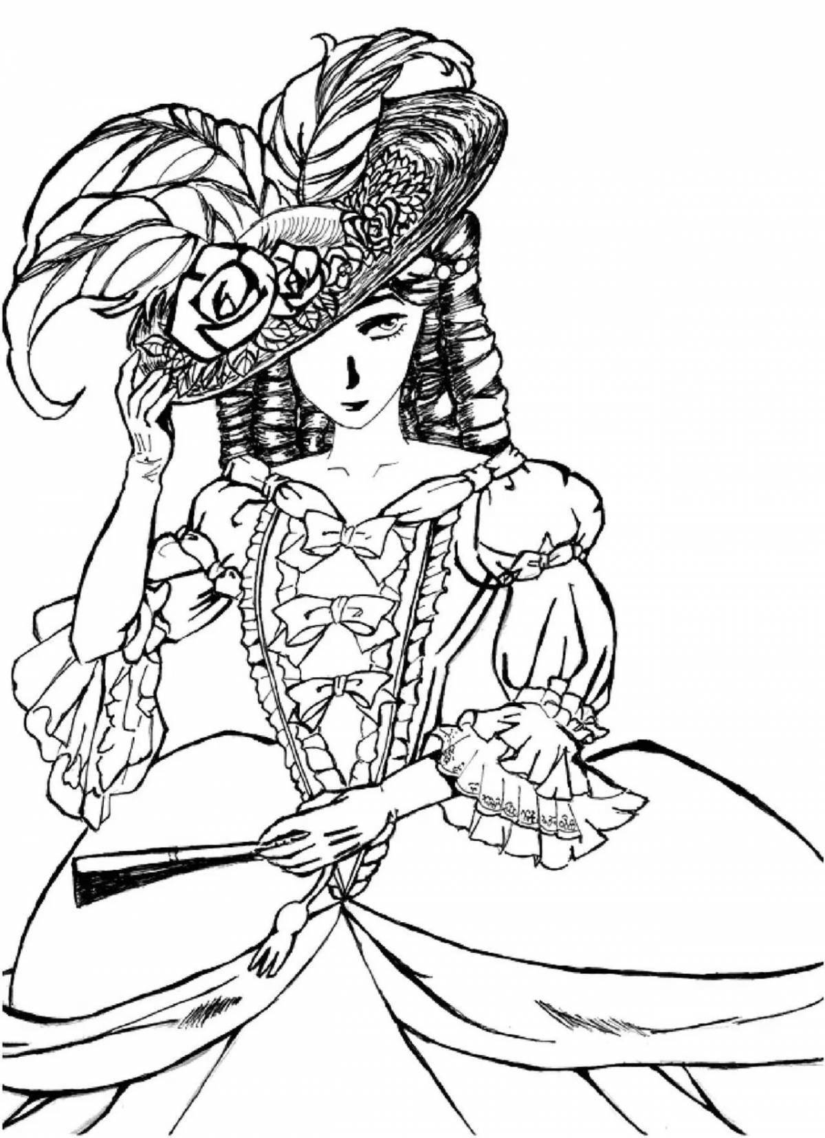 Fancy lady coloring