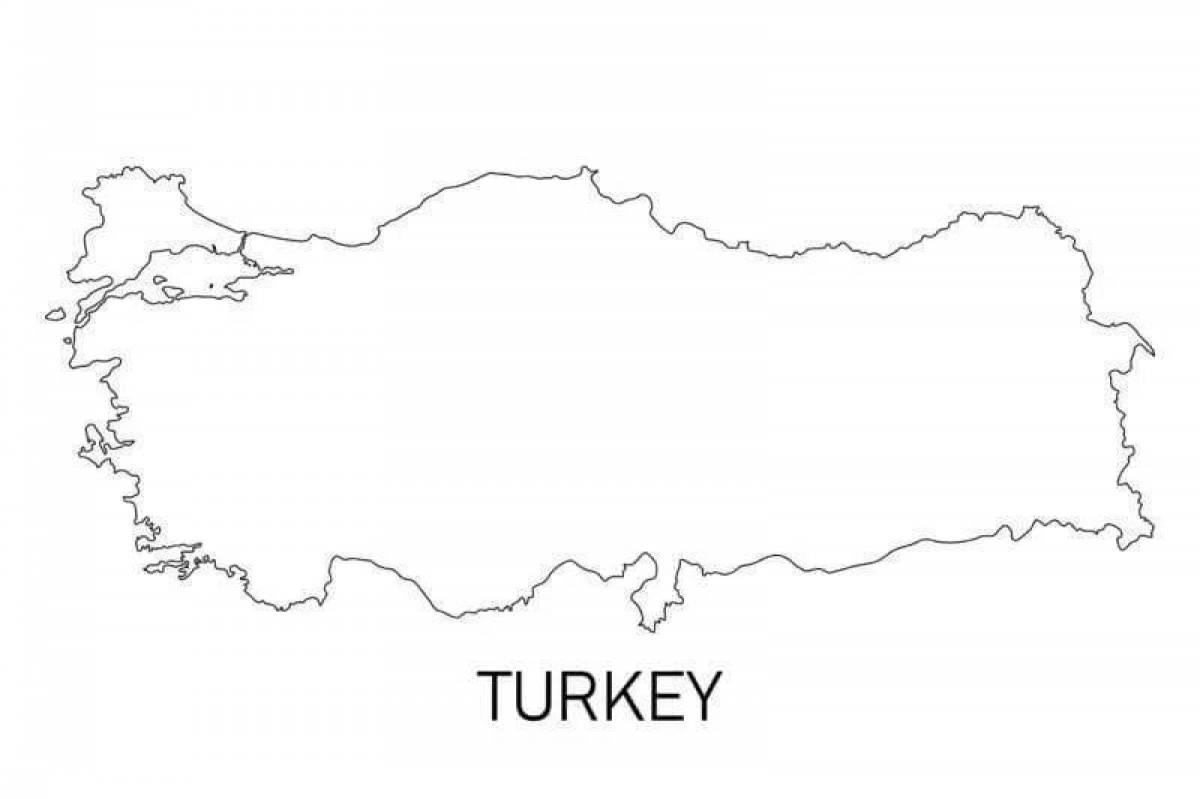 Fancy turkey coloring page
