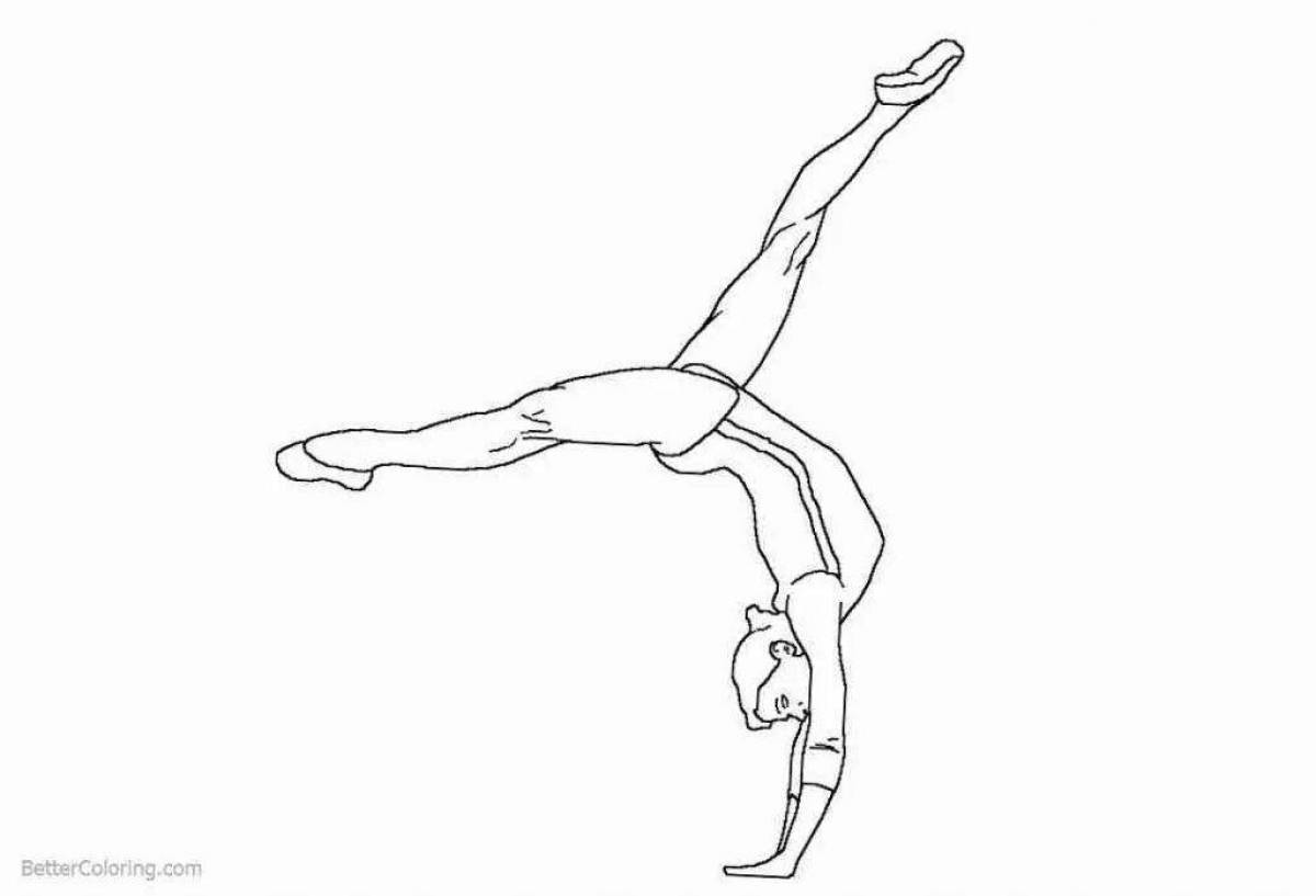 Awesome acrobatics coloring page