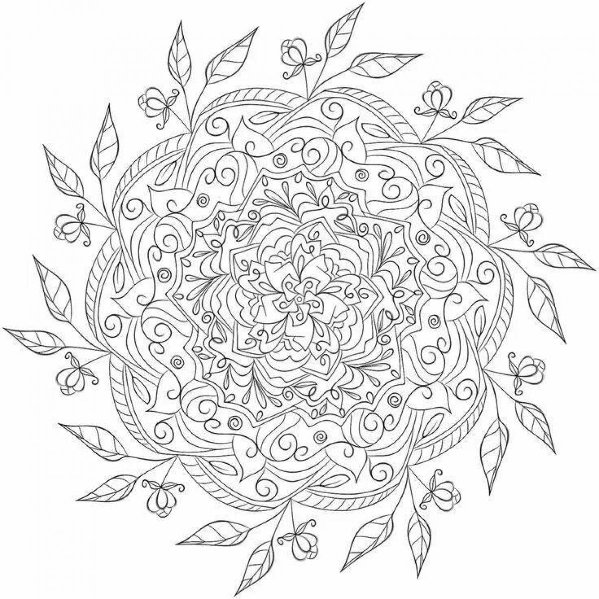 Delightful love mandala coloring book