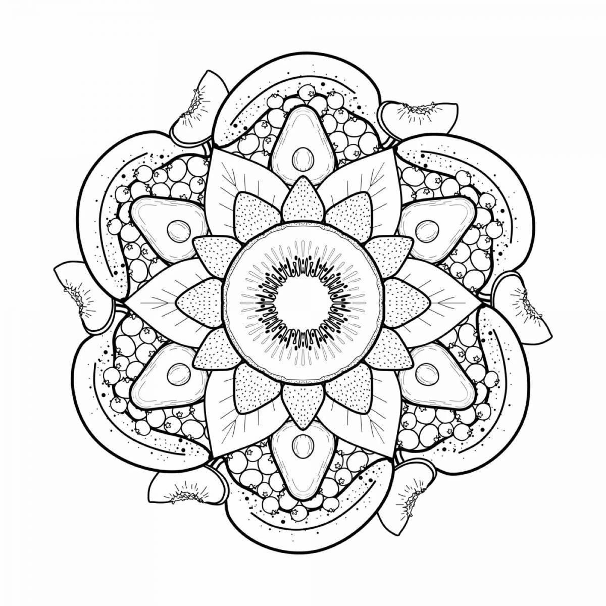 Luminous coloring love mandala