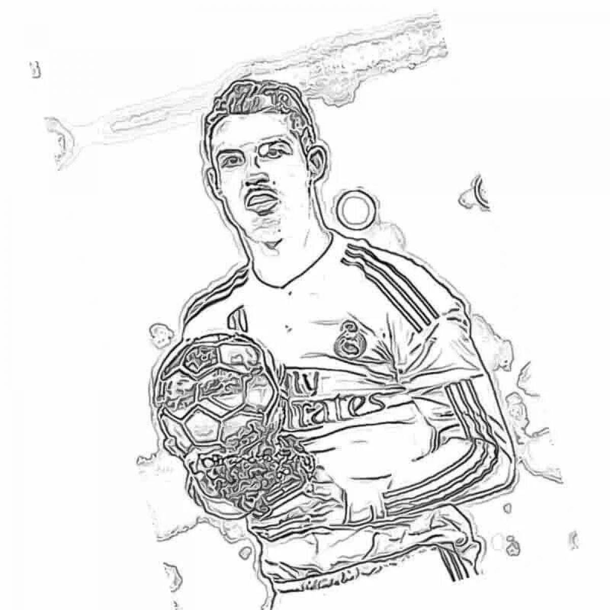 Coloring book fabulous football ronaldo