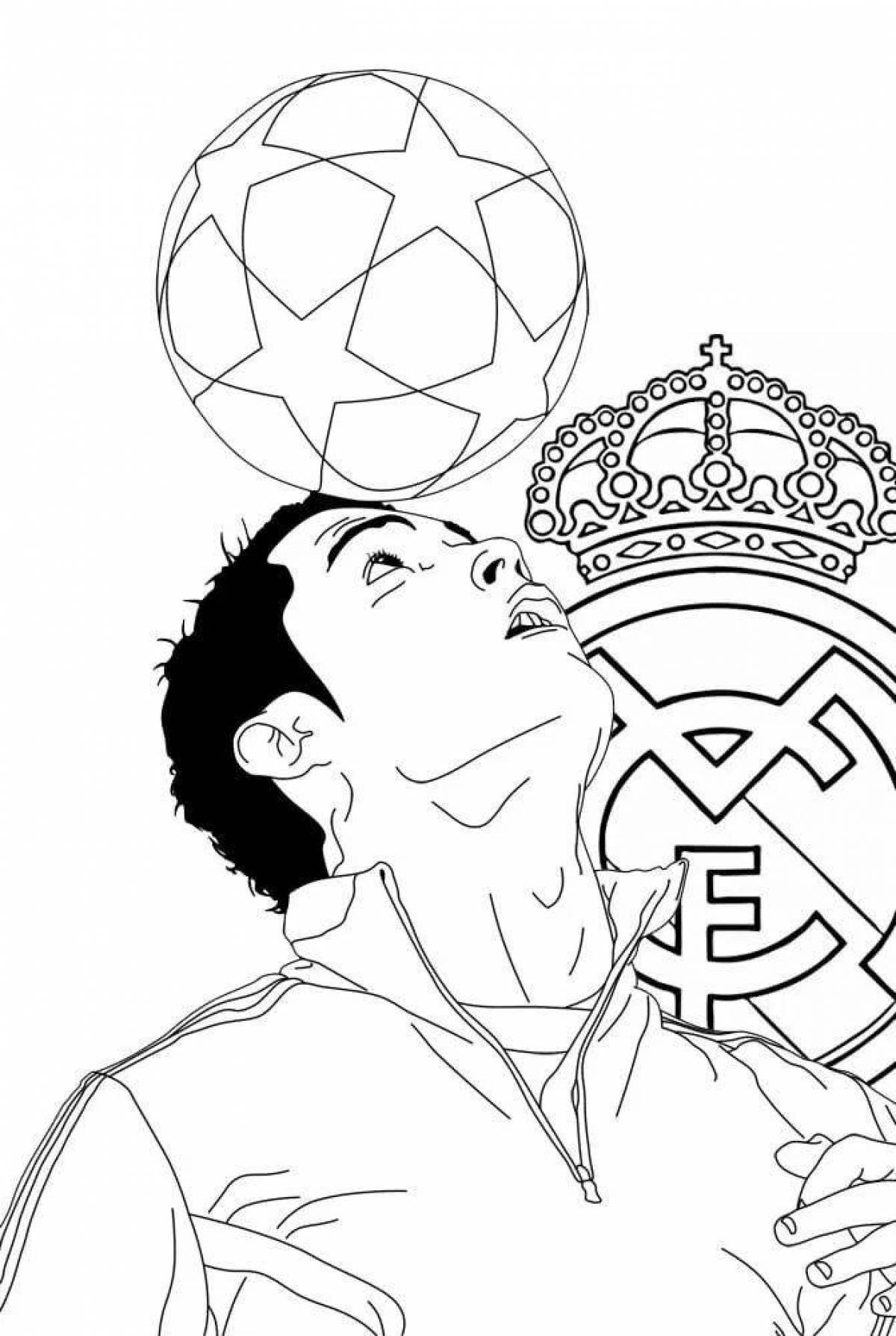 Live ronaldo football coloring book