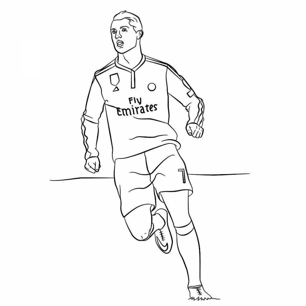 Funny ronaldo football coloring book