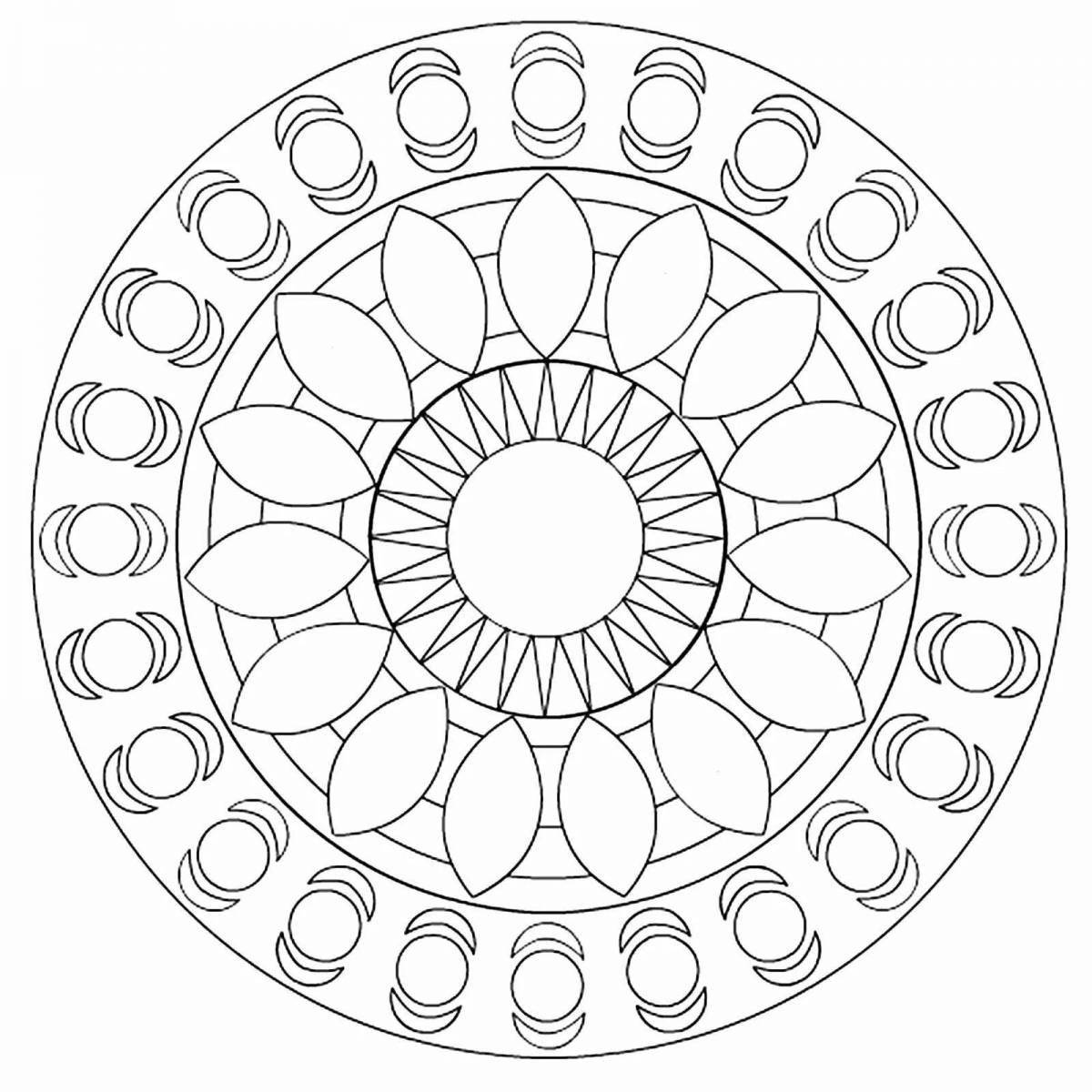 Coloring page gorgeous circular pattern