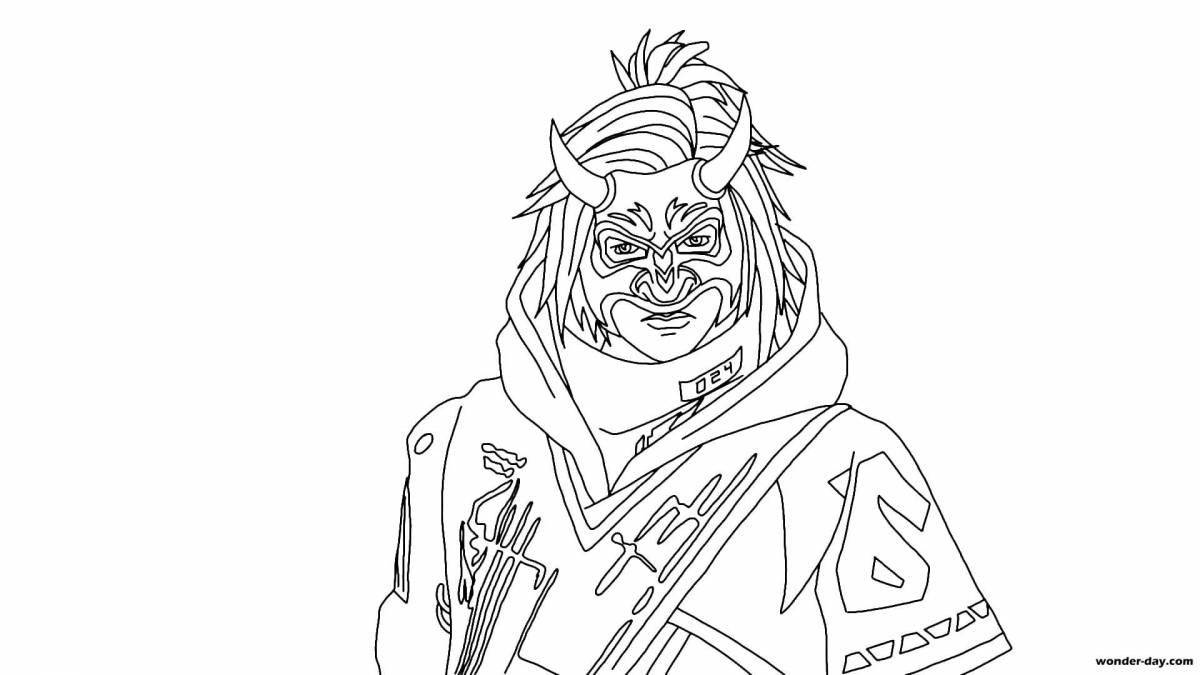 Photo Free fire shiny coloring page