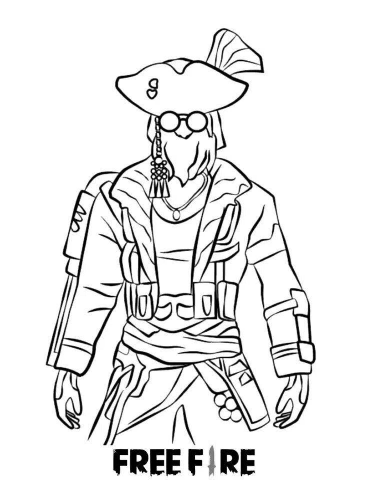 Photo Great coloring free fire