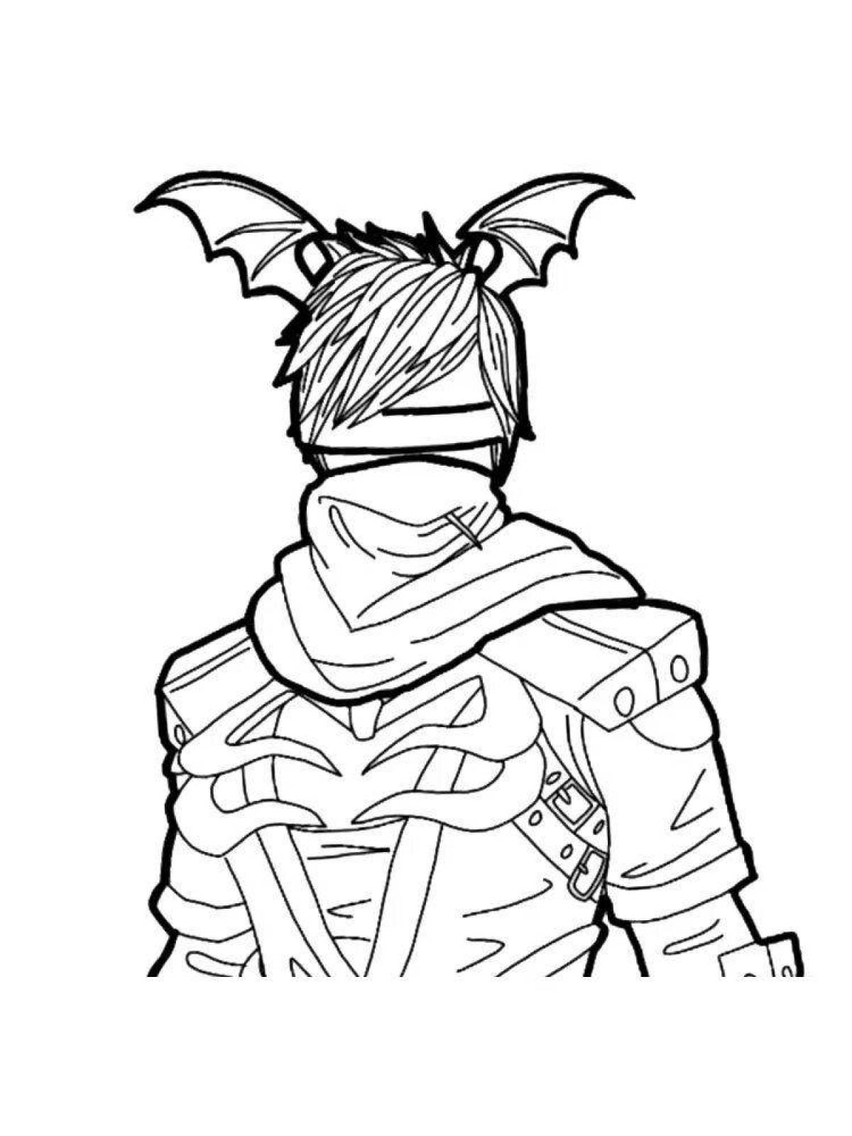 Photo Great free fire coloring page