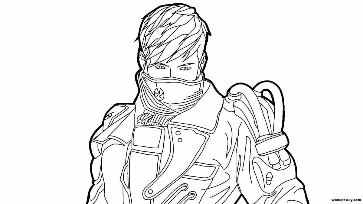 Photo Unique free fire coloring page
