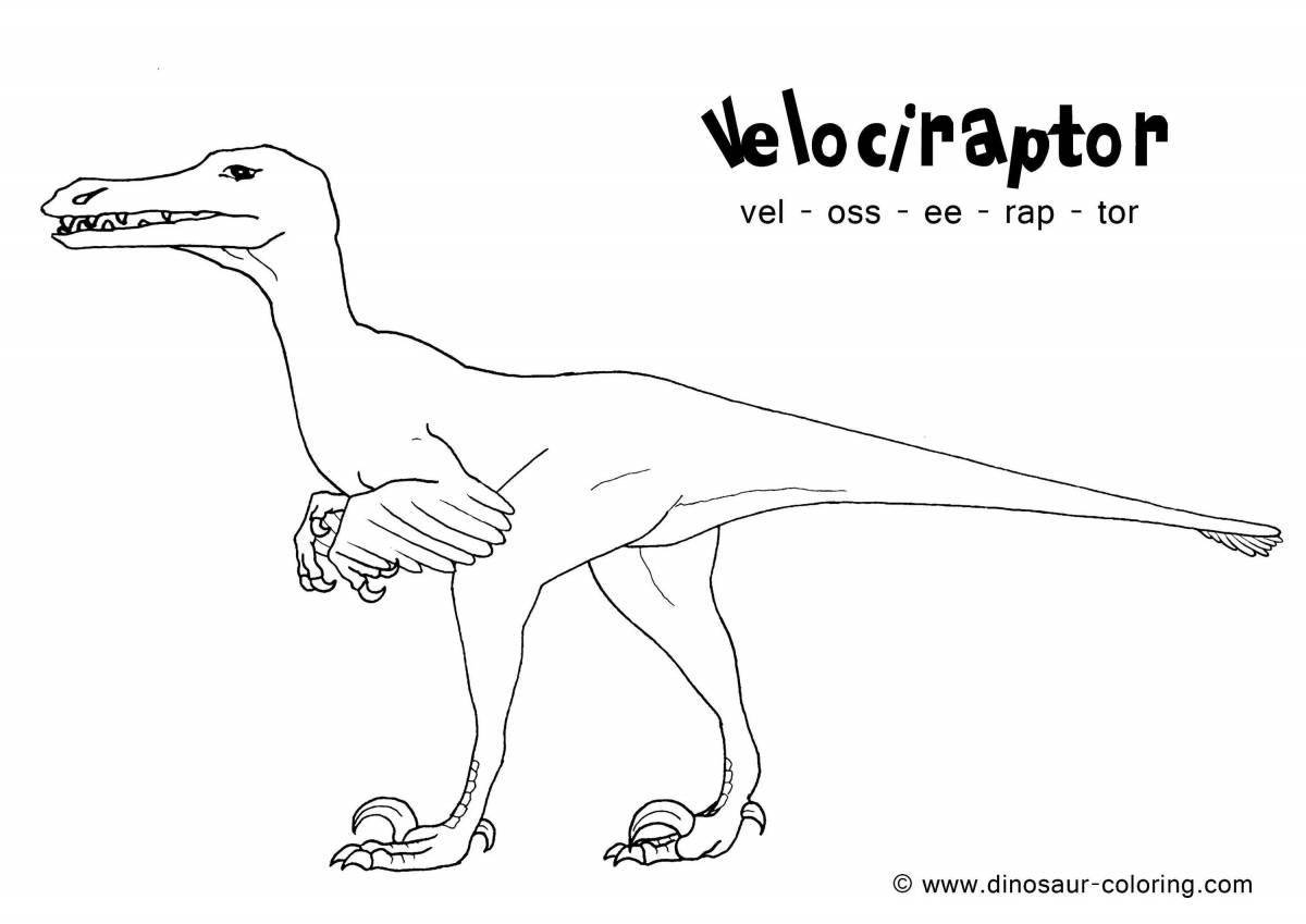 Velociraptor blue coloring page