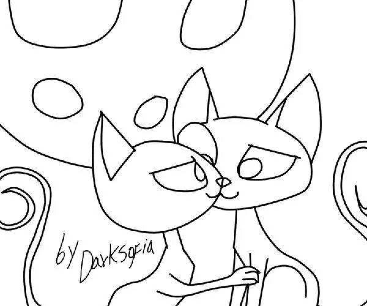 Coloring page bright mr cat