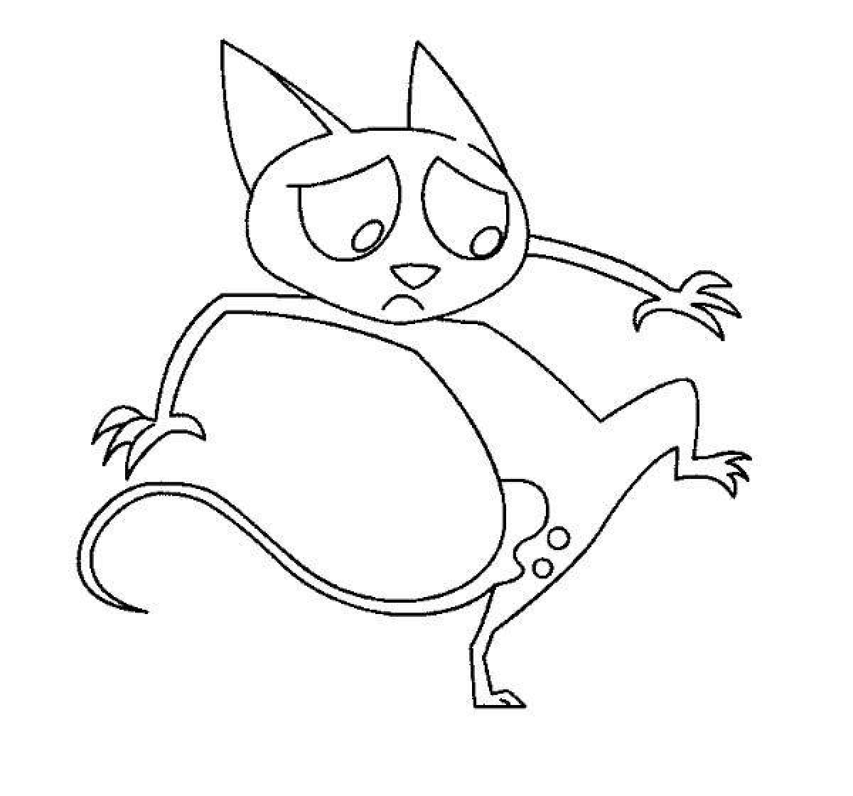 Adorable mr cat coloring pages