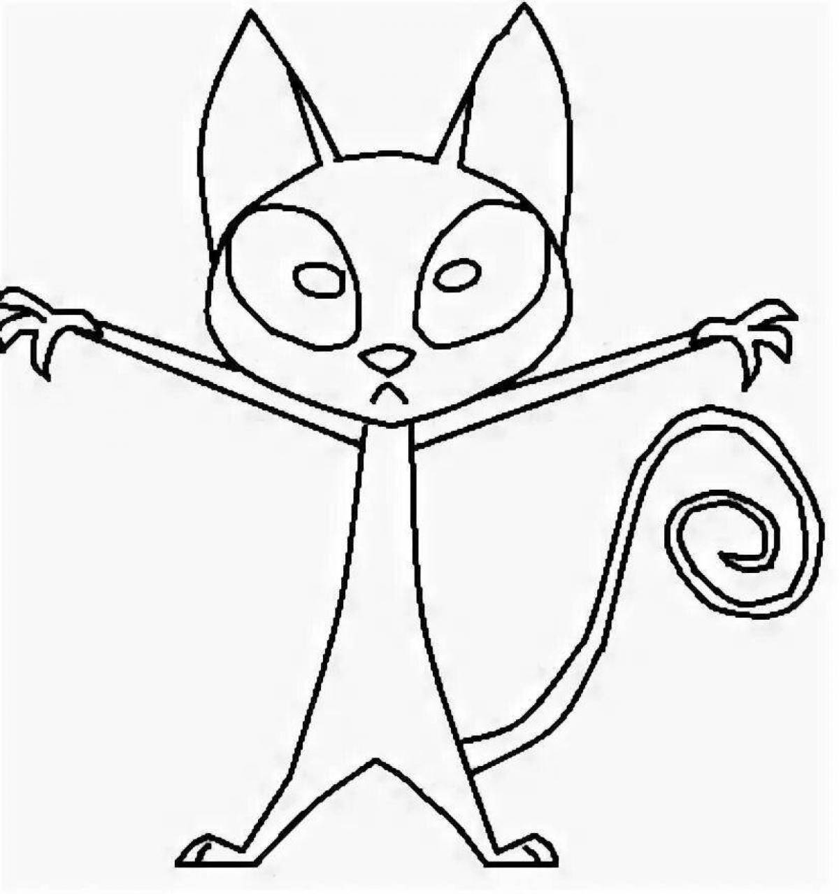 Adorable mr cat coloring book