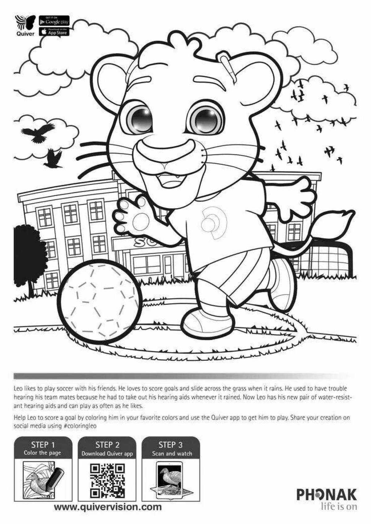 Playful quivervision coloring page