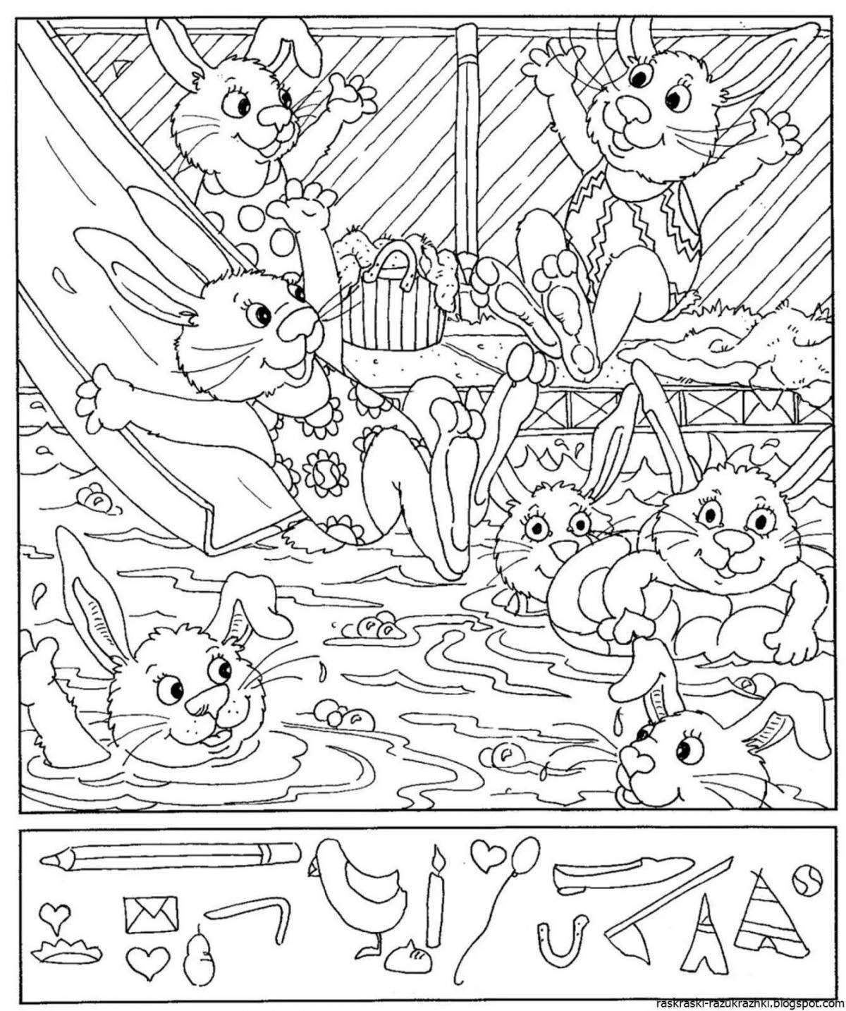 Entertaining coloring find the object