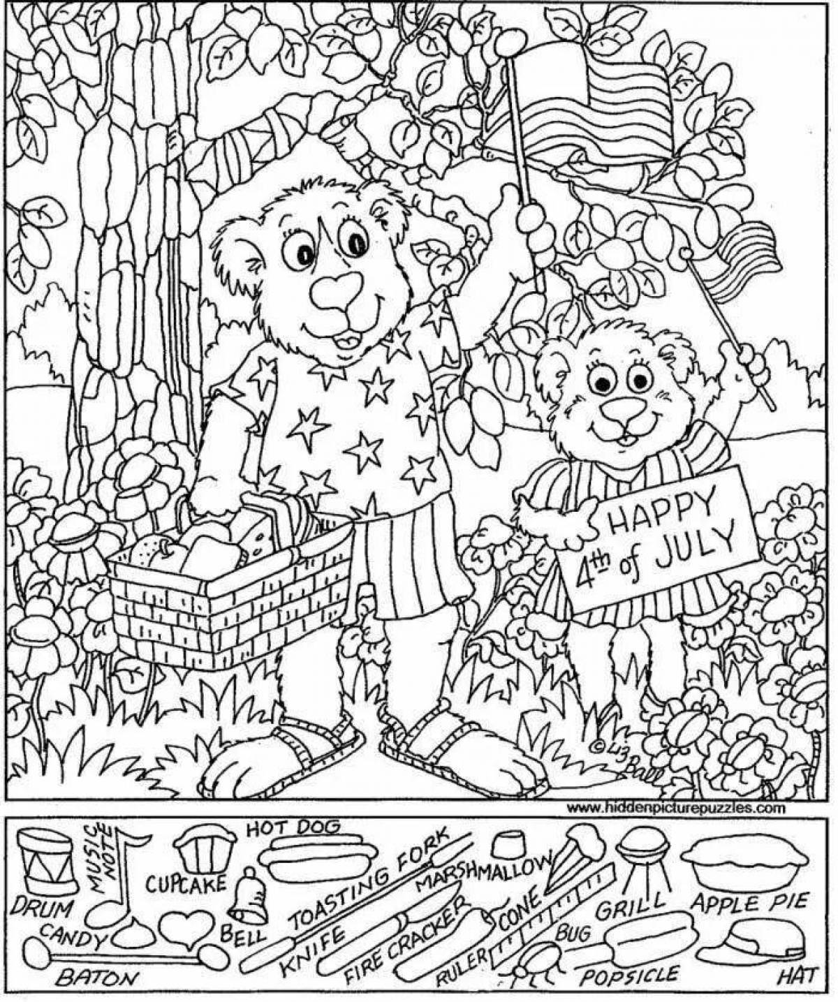 Fun coloring find the object