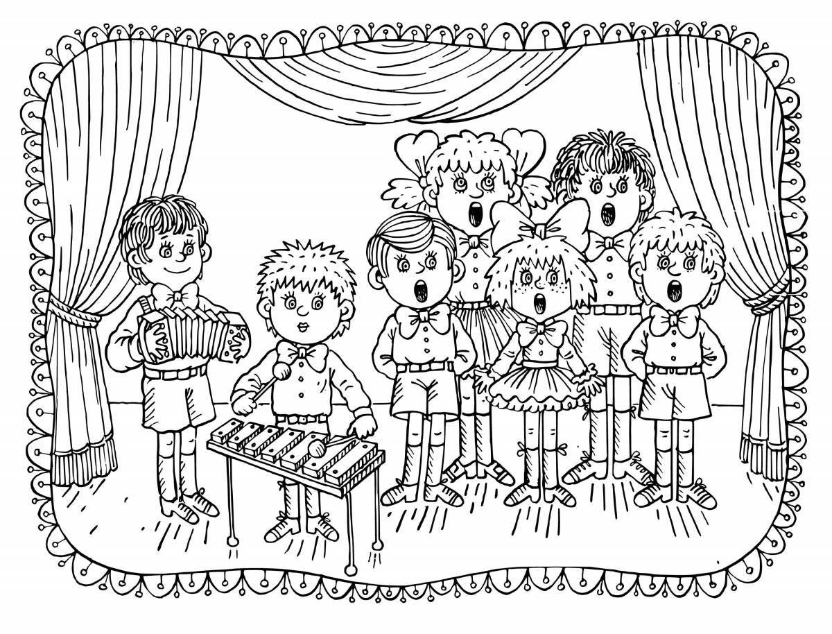 The enthusiastic children sing